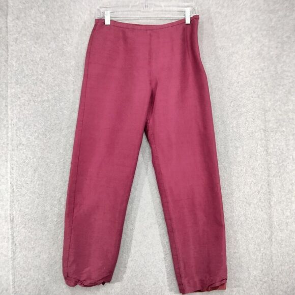 Karen Kane Lifestyle Pant Suit Set Size 4 Pant Size Small Blazer 100% Silk Red - Picture 14 of 16